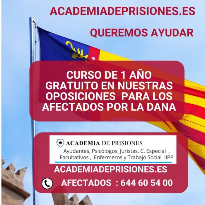 Curso gratuito 1 año afectados DANA Octubre 2024